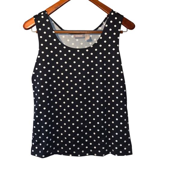 Chico's Polka Dot top size 1/ Medium - Picture 4 of 5